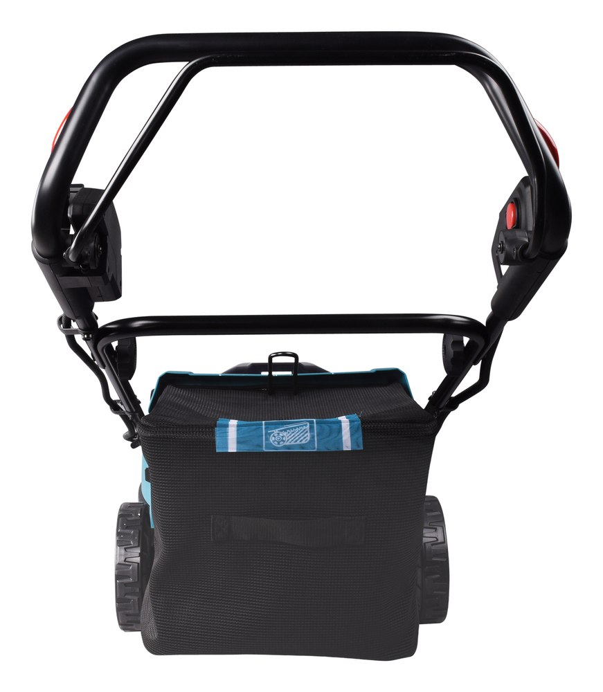 Газонокосилка аккумуляторная Makita DLM538CT2 LXT 2х18 В, 860 Вт, дека 53 см, 70 л, 4в1, XPT, (2xBL1850B, DC18SH)