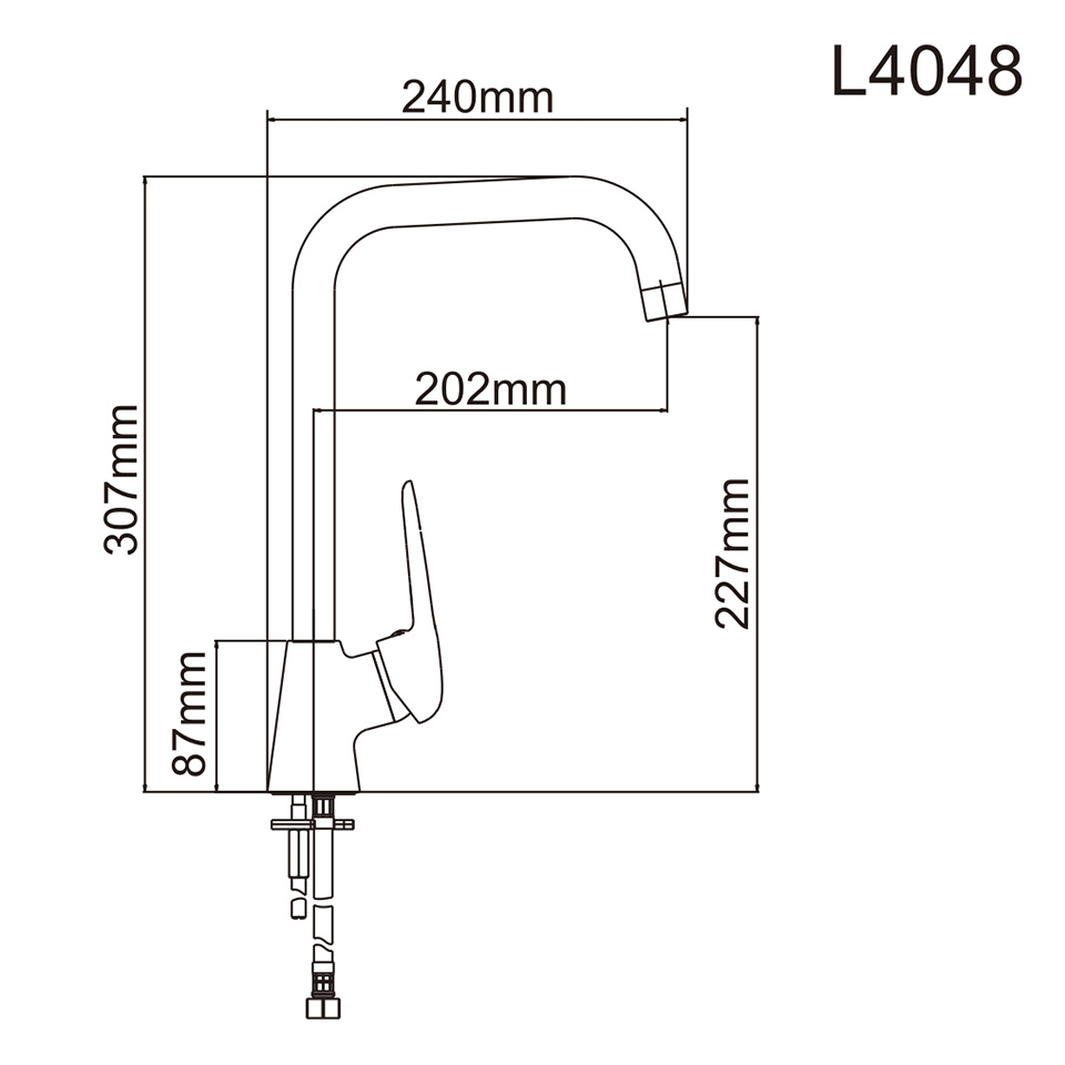 СМЕСИТЕЛЬ ДЛЯ КУХНИ LEDEME L4048C, БРОНЗА