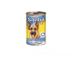 Simba Dog консервы для собак кусочки курицы с индейкой 1230г