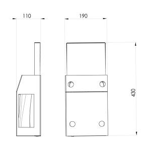 Корпус для монтажа сенсорного дозатора пены MERIDA TOP AUTOMATIC за зеркалом GWT503