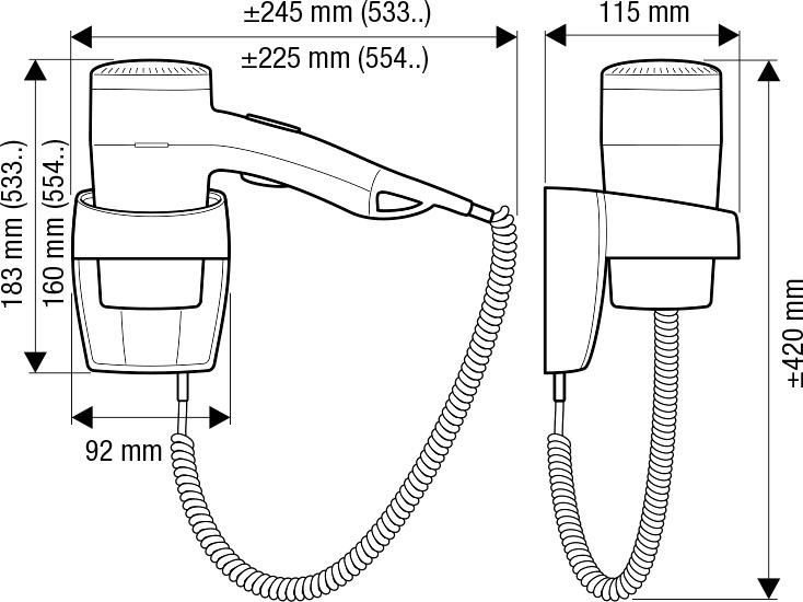 Гостиничный фен 554.02/038A Valera Executive 1200 Super