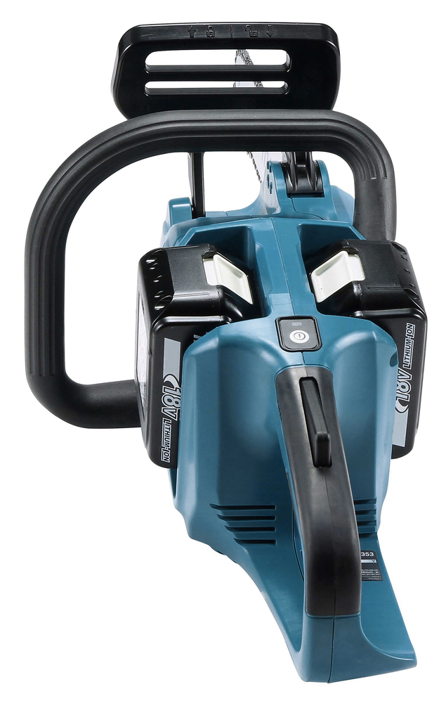 Пила цепная аккумуляторная Makita DUC353PT2 LXT BL 2х18В, 14"/35см, 3/8", 1,1мм, 20м/с, XPT, (2xBL1850B, DC18RD)