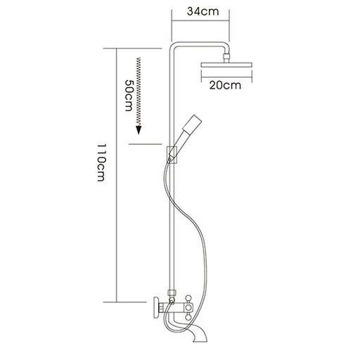 ДУШЕВАЯ СТОЙКА СО СМЕСИТЕЛЕМ LEDEME L2419 С ТРОПИЧЕСКИМ ДУШЕМ