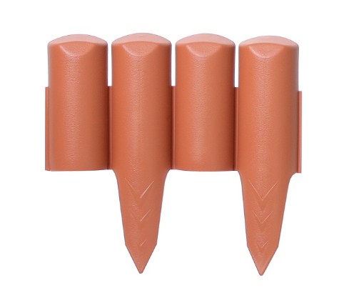 Ограждение для клумб Prosperplast Palisada 13см/2,5м,терракот