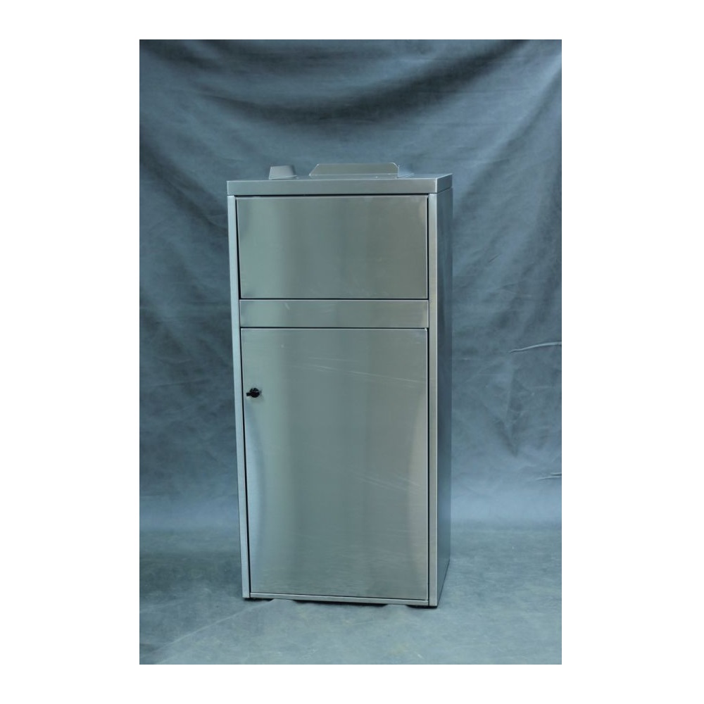 Урна для фудкорта «Мега-2» шлифованная 120 л.