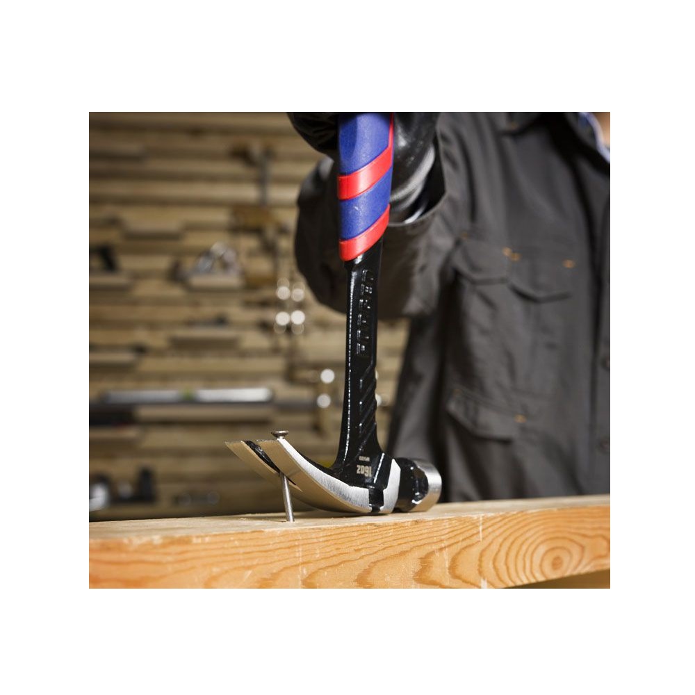 Молоток с металлической обрезиненной рукояткой 450г WORKPRO