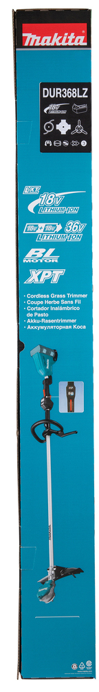 Аккумуляторная травокосилка Makita LXT DUR368LZ 18В X2, 3 500 / 5 300 / 6 500 об/мин, 230 / 350, без акк. и З/У