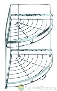 Полка двойная угловая хром АЕ-595