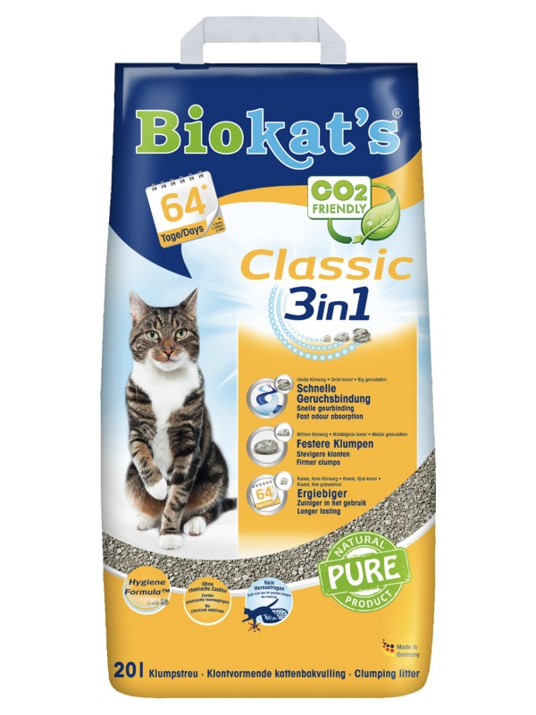 BIOKAT'S CLASSIC наполнитель комкующийся 20 л (20 кг)