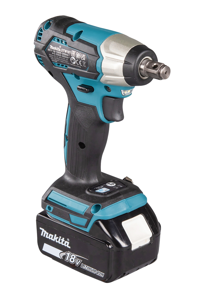 Гайковерт ударный аккумуляторный Makita DTW181RFE LXT 18В, 2х3.0 Ач, 1/2\", 210 Нм, 0 – 2400 об/мин