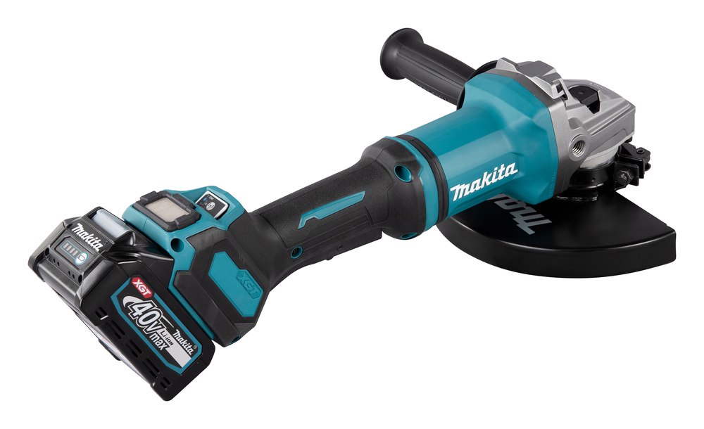 Угловая шлифмашина аккумуляторная Makita GA038GT201 XGT BL 40В, 230 мм, 6600 об/мин, 2х5,0 Ah