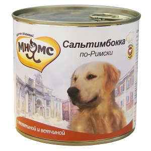 Мнямс консервы для собак Сальтимбокка по-римски (телятина с ветчиной) 600 г