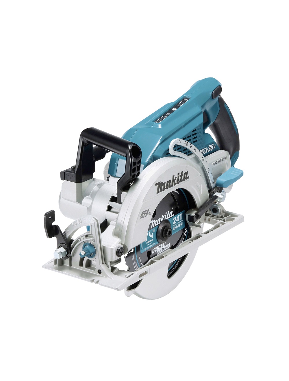 Пила дисковая аккумуляторная Makita DRS780Z LXT 2х18В, 185 мм, 5100 об/мин, без акб и ЗУ