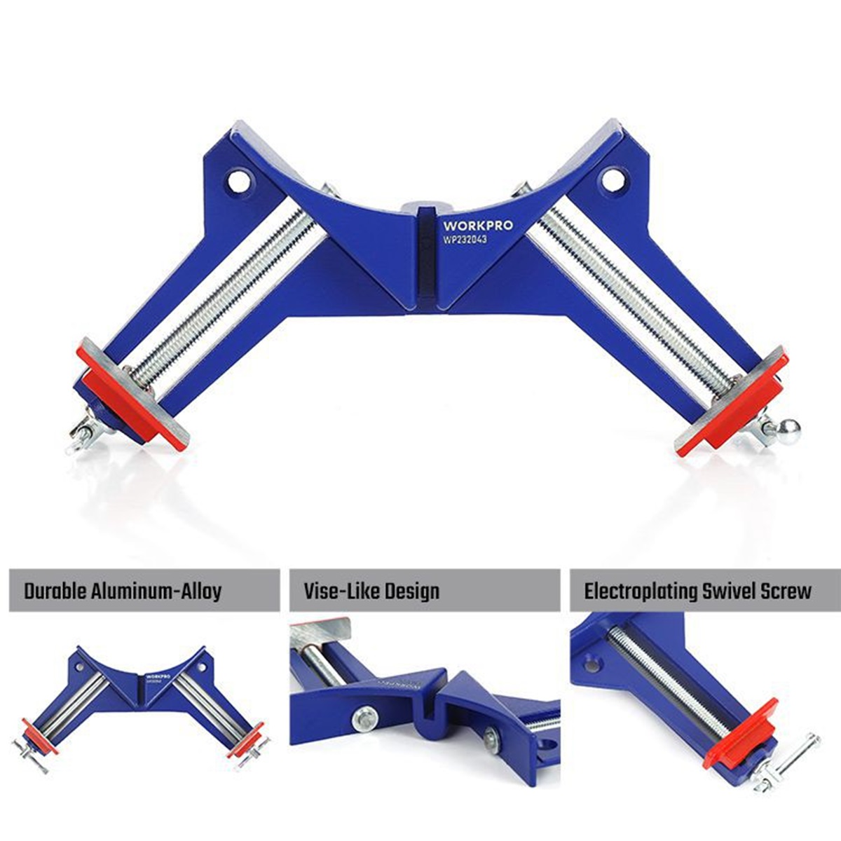 Струбцина (угловой зажим под 90 град) WORKPRO