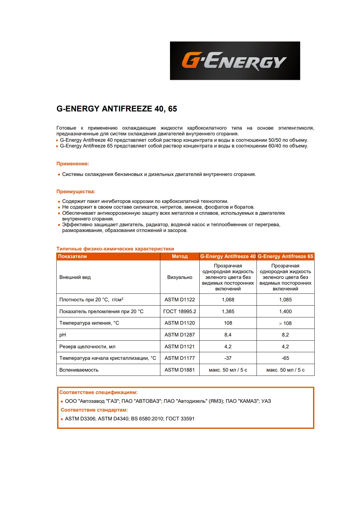 Антифриз G-Energy Antifreeze 40 5кг