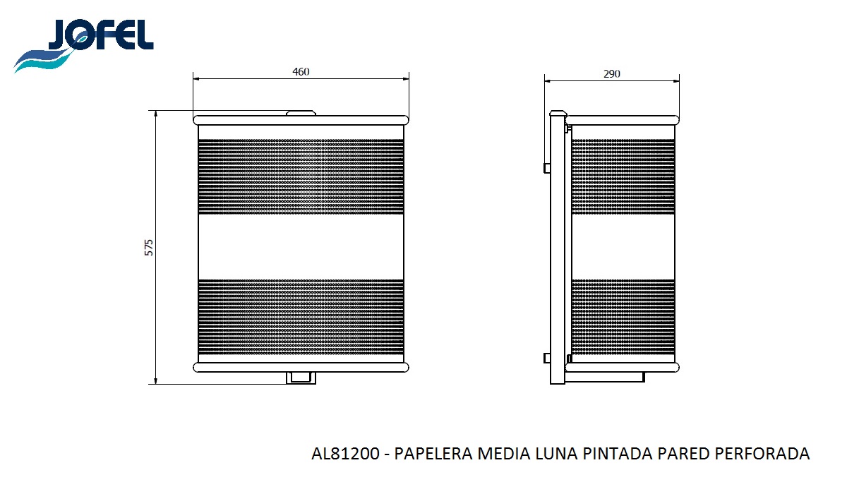 Урна поворотная, настенная Jofel AL81200 40л