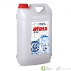 Гель для прочистки труб Секреты чистоты Gloss active 5л канистра
