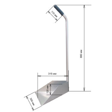 Совок уличный оцинкованный 0481