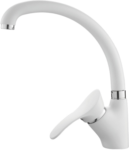СМЕСИТЕЛЬ ДЛЯ КУХНИ LEDEME L4101H БЕЛЫЙ