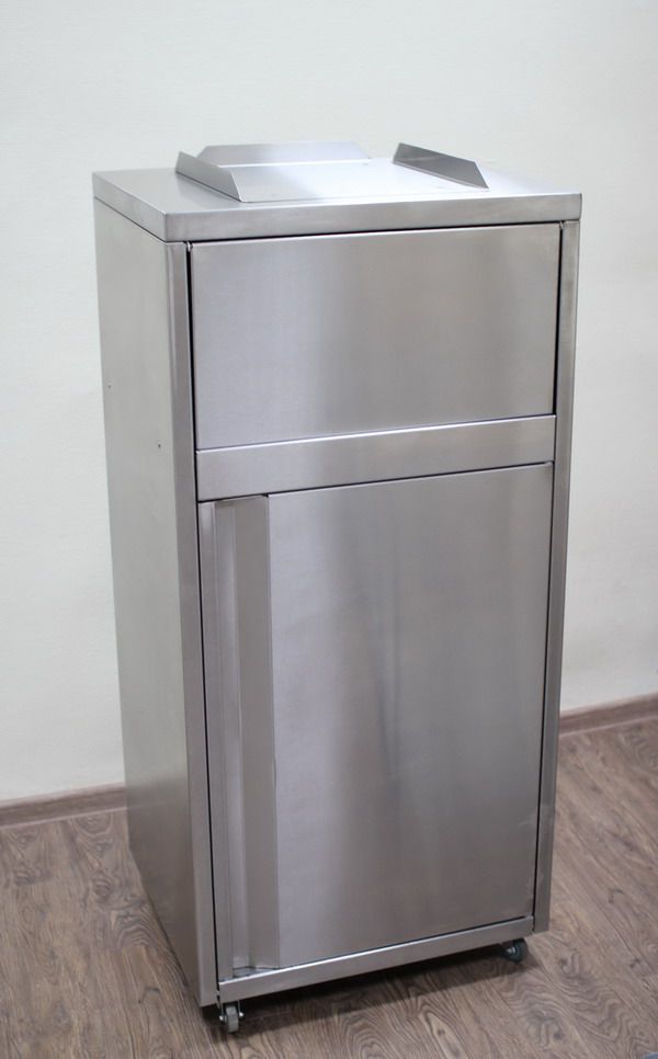 Урна для фудкорта «Мега-3» шлифованная