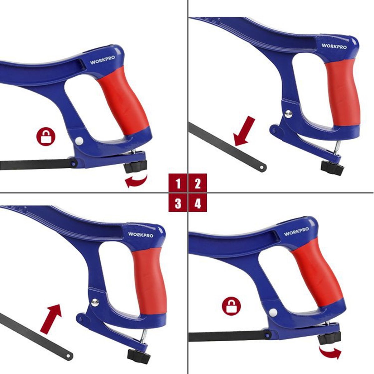 Ножовка алюминиевая по металлу 300 мм  WORKPRO