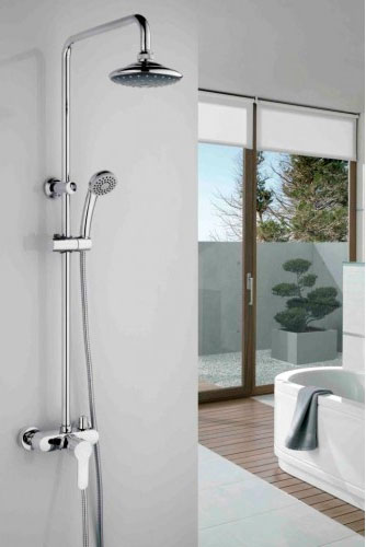 ДУШЕВАЯ СТОЙКА СО СМЕСИТЕЛЕМ LEDEME L2409 С ТРОПИЧЕСКИМ ДУШЕМ