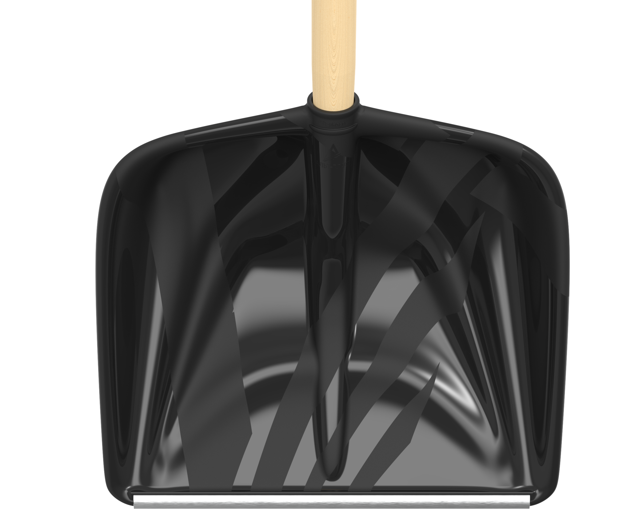 Лопата снеговая с металлической планкой и пластмассовой ручкой «Альфа» 460×420мм