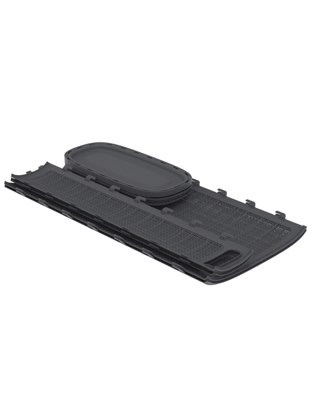 Плетёная корзина для белья сборная «Лён» 60 л (43х20х80 см) графит