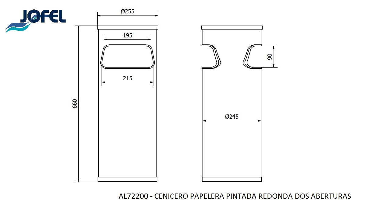 Урна-пепельница Jofel AL72200 30л