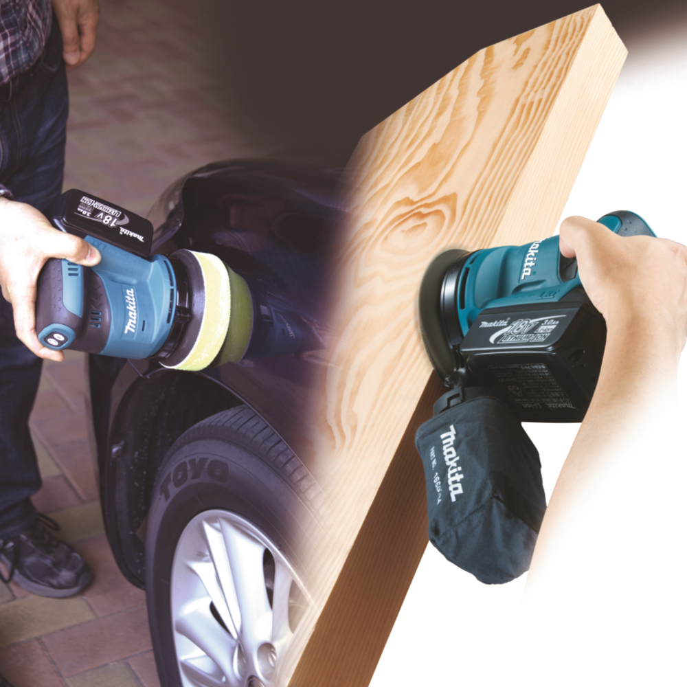 Эксцентриковая шлифовальная машина аккумуляторная Makita DBO180Z LXT 18В, 125 мм, без акб и ЗУ