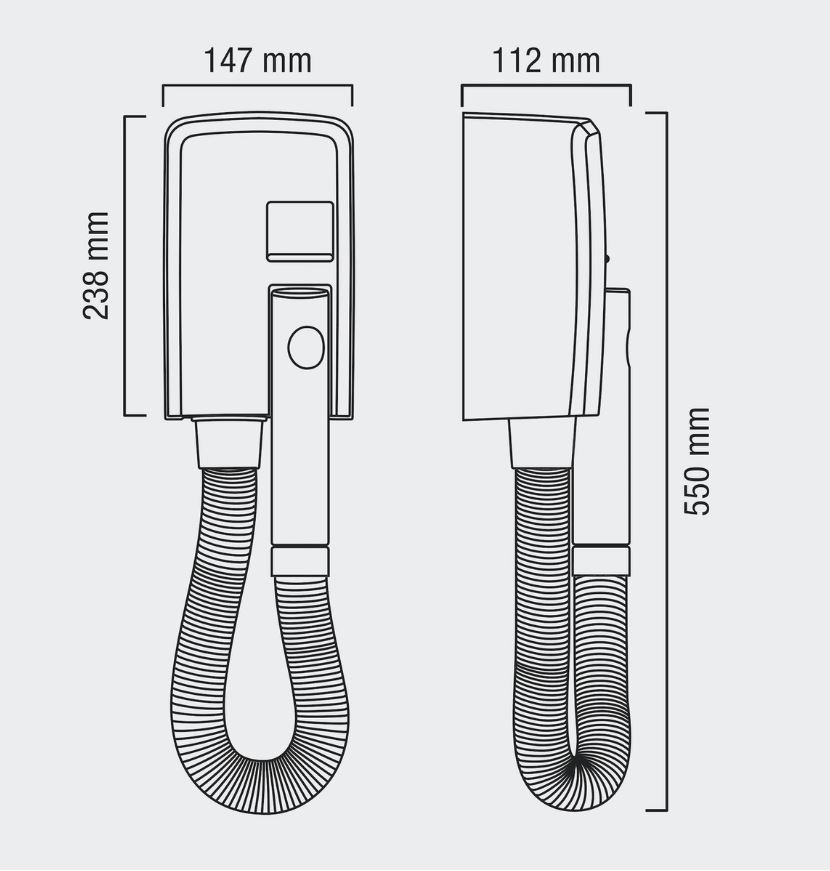 Гостиничный фен Valera Hotello BLDC 1500Вт, 832.10/T