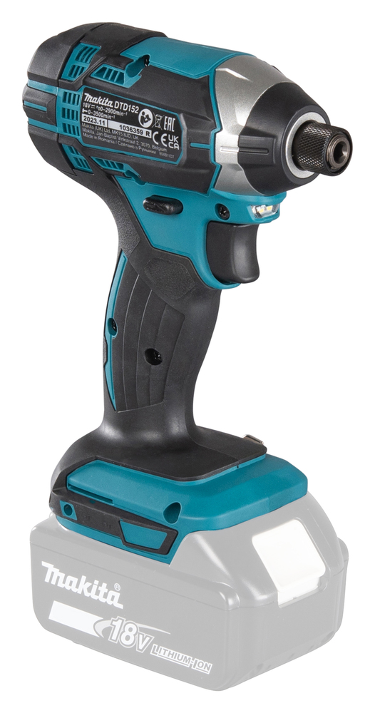 Аккумуляторный ударный шуруповерт Makita DTD152Z LXT 18В, 1/4\", 165 Нм, 0 – 2 900 об/мин, без акб и З/У