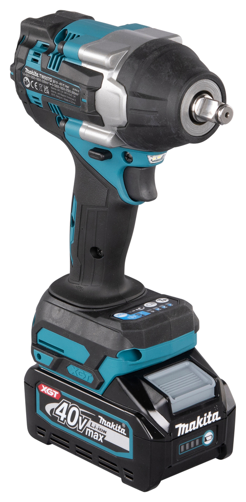Гайковерт ударный аккумуляторный Makita TW007GD201 XGT 40В, 2х2.5 Ач, 1/2\", 750 Нм, 0 – 2300 об/мин