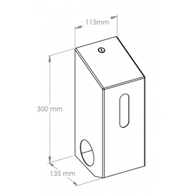 Держатель двух рулонов бытовой туалетной бумаги металлический "MERIDA STELLA" BSM501