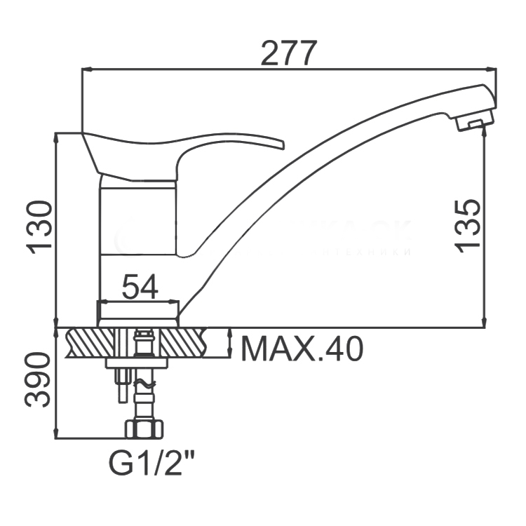 СМЕСИТЕЛЬ ДЛЯ КУХНИ LEDEME L4201