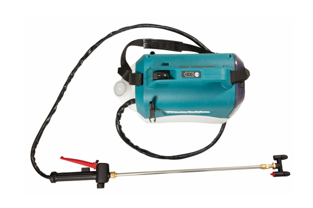 Опрыскиватель аккумуляторный Makita DUS054Z LXT 18В, объем бака 5 литров, 3 бар, форсунка двойная, без акб и З/У