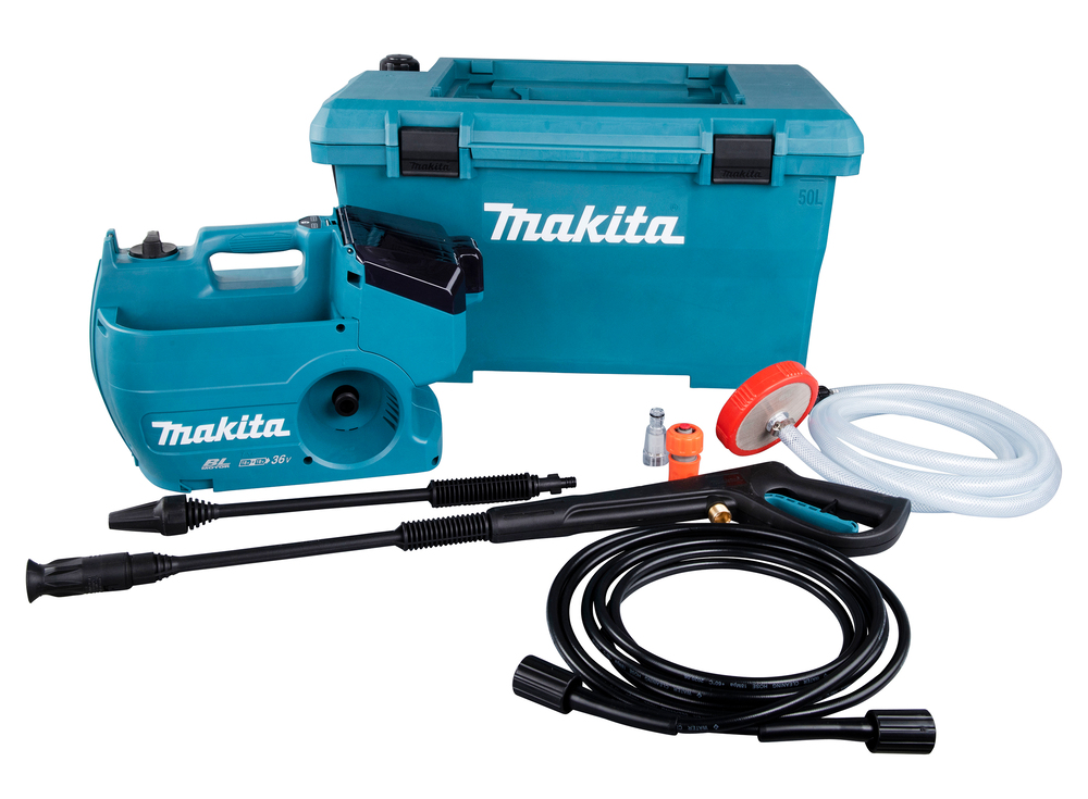 Аккумуляторная мойка высокого давления Makita DHW080ZK LXT, 18Вх2, 50 л, 800 Вт, без акб и ЗУ