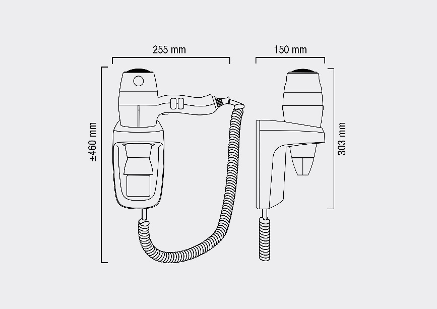 Гостиничный фен Valera Hairdryer Silent Jet Protect 2000, 586.10/044.04