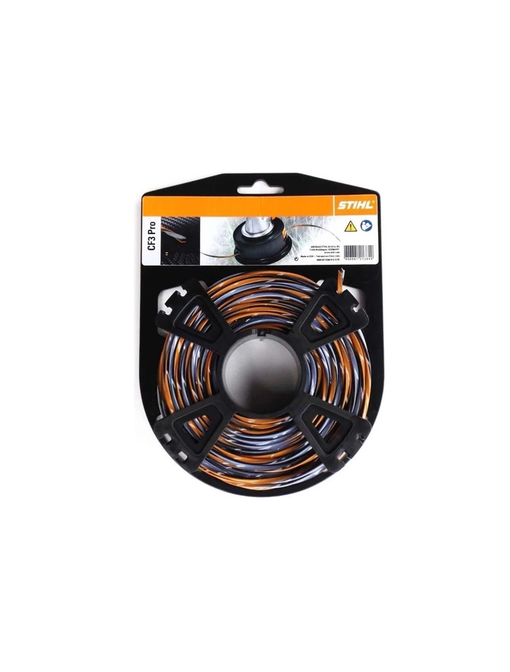 Струна 3,3 мм x 113 м STIHL Carbon крестообразного сечения, серо-оранжевый