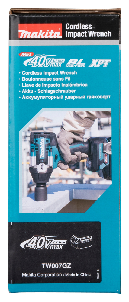 Гайковерт ударный аккумуляторный Makita TW007GZ XGT 40В, 1/2\", 750 Нм, 0 – 2300 об/мин, без акб и ЗУ