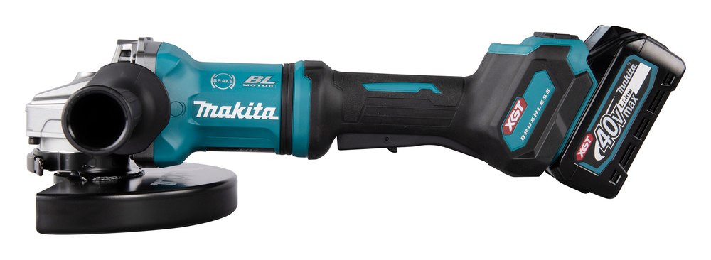 Угловая шлифмашина аккумуляторная Makita GA038GT201 XGT BL 40В, 230 мм, 6600 об/мин, 2х5,0 Ah