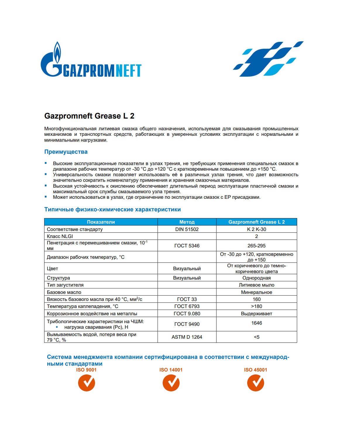 Смазка Gazpromneft Grease L 2 20л