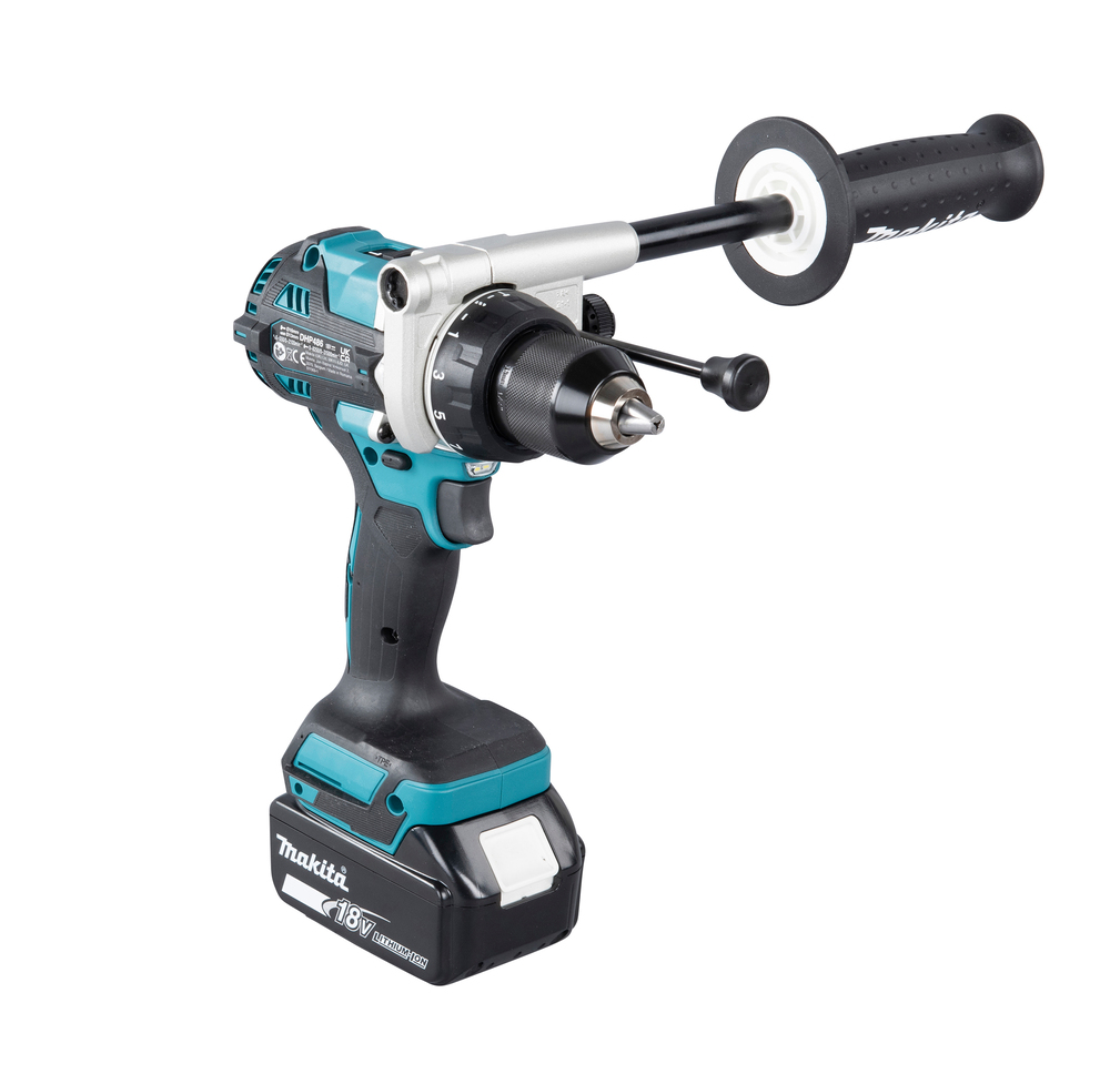 Ударная дрель-шуруповерт аккумуляторная Makita DHP486RTJ LXT 18В, 2х5.0 Ач, 130 Нм, 2100 об/мин