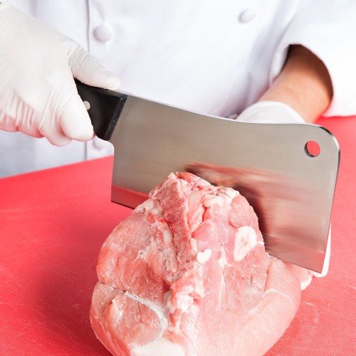 Топорик для рубки китайский с широким лезвием, 17.5х9 см, черная рукоять ПОМ