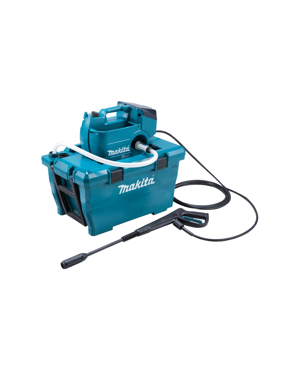 Аккумуляторная мойка высокого давления Makita DHW080ZK LXT, 18Вх2, 50 л, 800 Вт, без акб и ЗУ