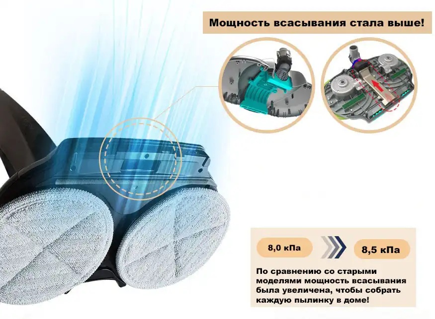 Беспроводной полотер - пылесос SWING-8500 коричневый