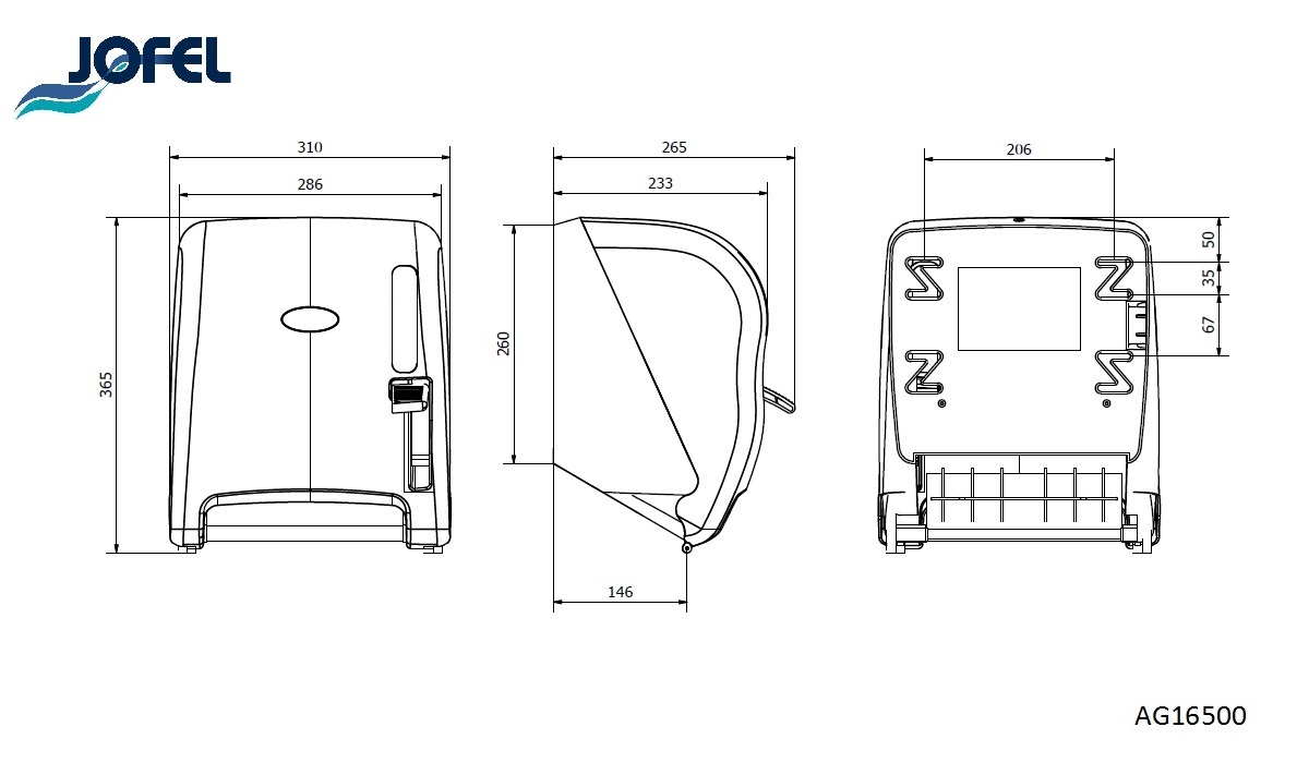 Диспенсер для бумажных полотенец Jofel AG16500