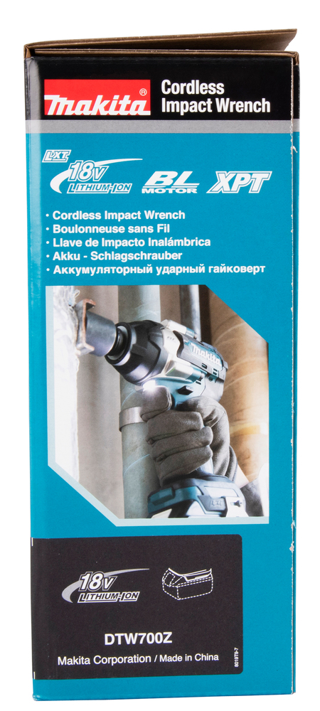 Аккумуляторный ударный гайковерт с приводом Makita DTW700Z 1/2\" LXT 18В, 1/2, 700 Нм, без акб и З/У