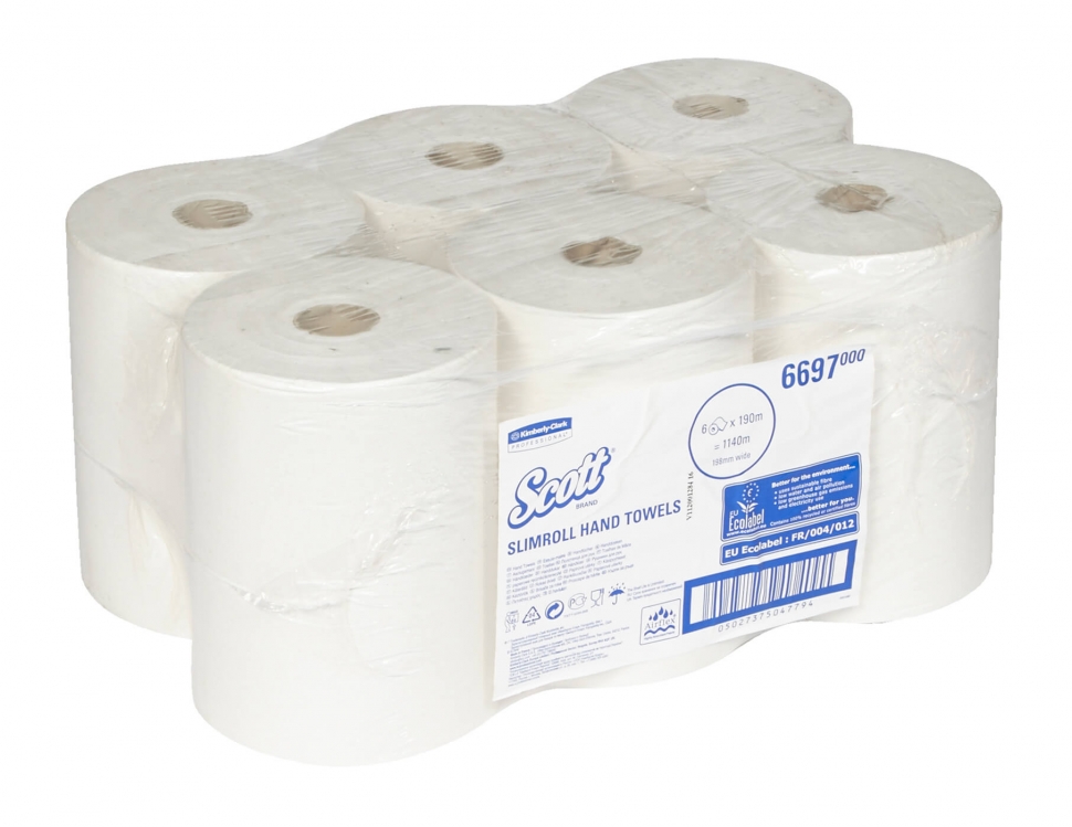 Бумажные полотенца в рулонах Kimberly-Clark SCOTT SCOTT SLIMROLL 6697