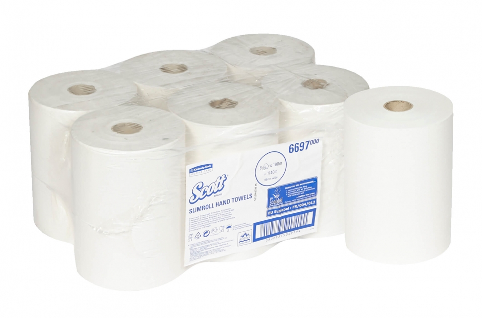 Бумажные полотенца в рулонах Kimberly-Clark SCOTT SCOTT SLIMROLL 6697